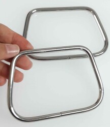 Angel Çanta Aksesuar 11X8 Cm Gümüş Renk Metal Çanta Sapı - Angel Çanta Aksesuar