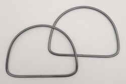 Angel Çanta Aksesuar 12.5 cm D Model Füme Renk Metal Çanta Tutma Sapı - Angel Çanta Aksesuar