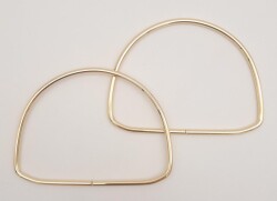 Angel Çanta Aksesuar 12.5 cm D Model Light Gold Renk Metal Çanta Tutma Sapı - Angel Çanta Aksesuar