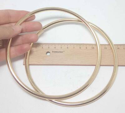 Angel Çanta Aksesuar 13 Cm Light Gold Yuvarlak Metal Çanta Sapı - 1