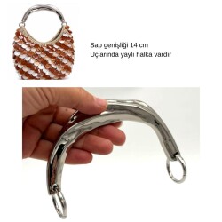 Angel Çanta Aksesuar 14 Cm U Model Çanta Sapı Silvery Renk - Angel Çanta Aksesuar