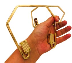 Angel Çanta Aksesuar 15x14 cm Light Gold Renk Vidalı Metal Çanta Sapı Taba Renk Detaylı - 2