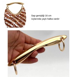 Angel Çanta Aksesuar 16 Cm Balık Model Çanta Sapı Golden Renk - Angel Çanta Aksesuar