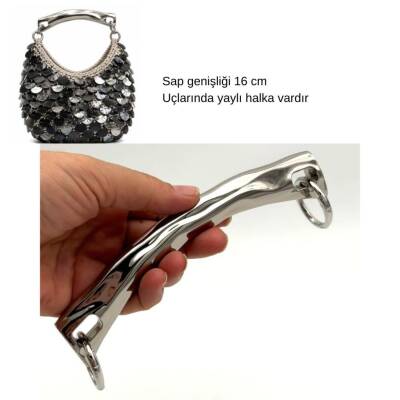 Angel Çanta Aksesuar 16 Cm Kavisli Model Çanta Sapı Silvery Renk - 1