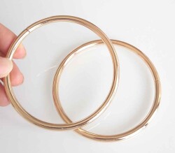 Angel Çanta Aksesuar 7 Cm Light Gold Renk Metal Çanta Sapı, Halka - Angel Çanta Aksesuar