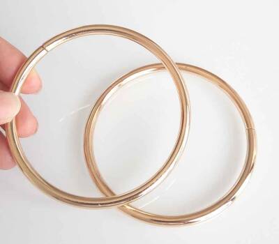 Angel Çanta Aksesuar 7 Cm Light Gold Renk Metal Çanta Sapı, Halka - 1