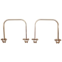 Angel Çanta Aksesuar 9x9 cm Light Gold Renk Vidalı Metal Çanta Tutma Sapı - 2