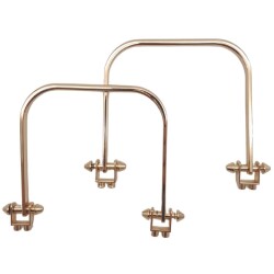 Angel Çanta Aksesuar 9x9 cm Light Gold Renk Vidalı Metal Çanta Tutma Sapı - Angel Çanta Aksesuar