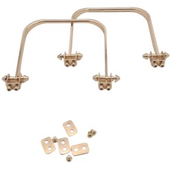 Angel Çanta Aksesuar 9x9 cm Light Gold Renk Vidalı Metal Çanta Tutma Sapı - 5