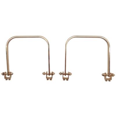 Angel Çanta Aksesuar 9x9 cm Light Gold Renk Vidalı Metal Çanta Tutma Sapı - 2