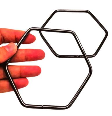 Angel Çanta Aksesuar Füme Renk Altıgen Model Çift Metal Çanta Sapı - 1