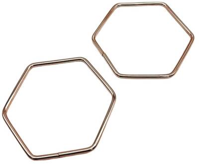 Angel Çanta Aksesuar Gümüş Renk Altıgen Model Çift Metal Çanta Sapı - 1