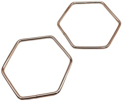 Angel Çanta Aksesuar Gümüş Renk Altıgen Model Çift Metal Çanta Sapı - Angel Çanta Aksesuar