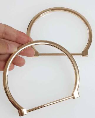 Angel Çanta Aksesuar Light Gold Renk 11X9 Cm Metal Çanta Sapı - 1