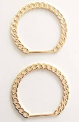 Angel Çanta Aksesuar Light Gold Renk, Zincir Görünümlü Kısmen Yuvarlak Metal Çanta Sapı - 1