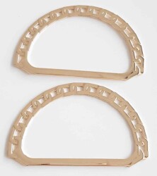 Angel Çanta Aksesuar Light Gold Renk, Zincir Görünümlü Metal Çanta Sapı - Angel Çanta Aksesuar