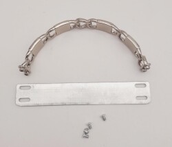 Angel Çanta Aksesuar Siyah Beyaz Kare Desenli Gümüş Çanta Tutma Sapı - 2