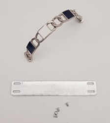 Angel Çanta Aksesuar Siyah Beyaz Kare Desenli Gümüş Çanta Tutma Sapı - 4