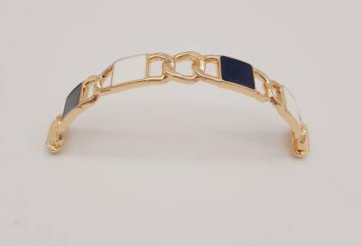 Angel Çanta Aksesuar Siyah Beyaz Kare Desenli Light Gold Çanta Tutma Sapı - 1