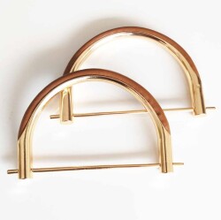 Angel Çanta Aksesuar Taba Derili Üveyik Model Metal Çanta Sapı - Angel Çanta Aksesuar