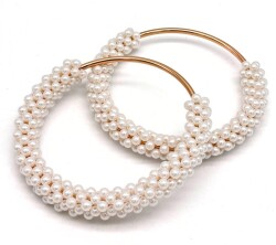 Angel Çanta Aksesuar Yuvarlak İncili Light Gold Renk Metal Çanta Sapı - Angel Çanta Aksesuar