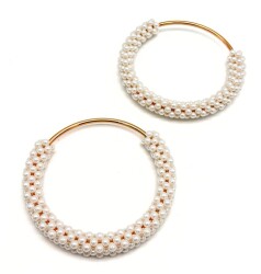 Angel Çanta Aksesuar Yuvarlak İncili Light Gold Renk Metal Çanta Sapı - 2