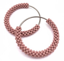 Angel Çanta Aksesuar Yuvarlak Pudra Boncuklu Gümüş Renk Metal Çanta Sapı - Angel Çanta Aksesuar