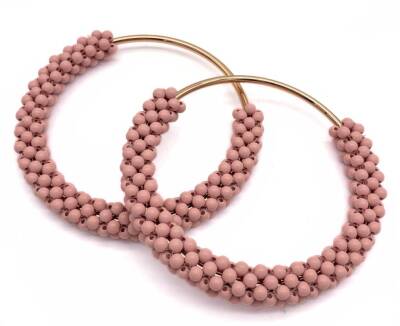 Angel Çanta Aksesuar Yuvarlak Purdra Boncuklu Light Gold Renk Metal Çanta Sapı - 1