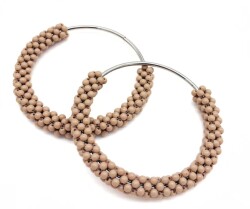 Angel Çanta Aksesuar Yuvarlak Vizon Boncuklu Gümüş Renk Metal Çanta Sapı - Angel Çanta Aksesuar