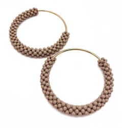 Angel Çanta Aksesuar Yuvarlak Vizon Boncuklu Light Gold Renk Metal Çanta Sapı - 2