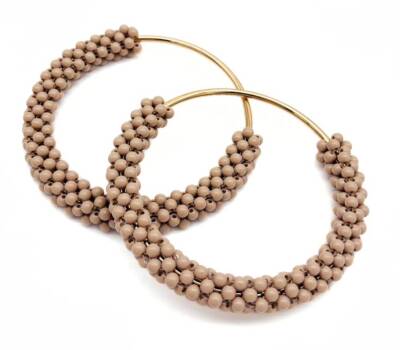 Angel Çanta Aksesuar Yuvarlak Vizon Boncuklu Light Gold Renk Metal Çanta Sapı - 1