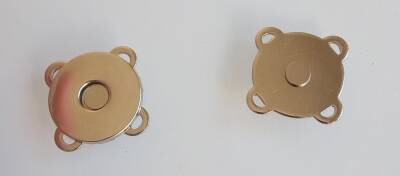 Angel Çanta Aksesuar Gümüş Dikilebilir Mıknatıslı Çıtçıt - 1