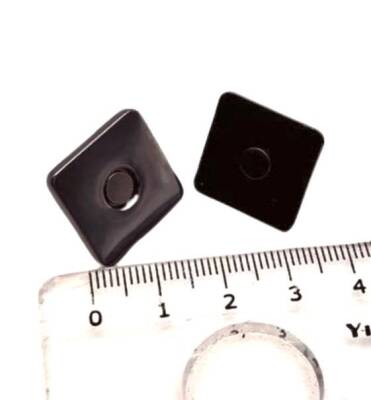 Angel Çanta Aksesuar Kare Model Çanta Mıknatısı Füme Renk - 1