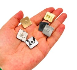 Angel Çanta Aksesuar Kare Model Çanta Mıknatısı Light Gold Renk - 2