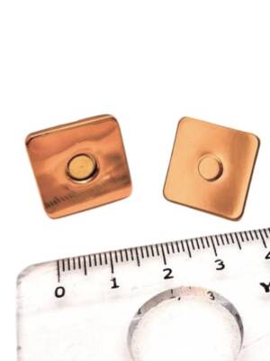 Angel Çanta Aksesuar Kare Model Çanta Mıknatısı Light Gold Renk - 1