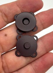 Angel Çanta Aksesuar Koyu Kahve Dikilebilir Mıknatıslı Çıtçıt - Angel Çanta Aksesuar