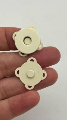 Angel Çanta Aksesuar Krem Dikilebilir Mıknatıslı Çıtçıt - 1