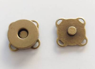 Angel Çanta Aksesuar Mini Dikilebilir Mıknatıslı Çıtçıt Antik - 1