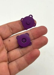 Angel Çanta Aksesuar Mor Dikilebilir Mıknatıslı Çıtçıt - Angel Çanta Aksesuar