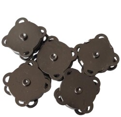 Angel Çanta Aksesuar Örgü Çantaya Dikmeli Mıknatıs Füme Renk 10 Lu Paket - Angel Çanta Aksesuar