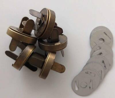 Angel Çanta Aksesuar Örgü Çantaya Mıknatıslı Çıtçıt Antik Renk 5Li Paket - 1