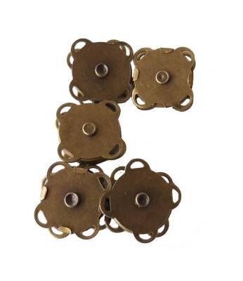 Angel Çanta Aksesuar Örgü Çantaya Mini Dikmeli Mıknatıs Antik Renk 5Li Paket - 1