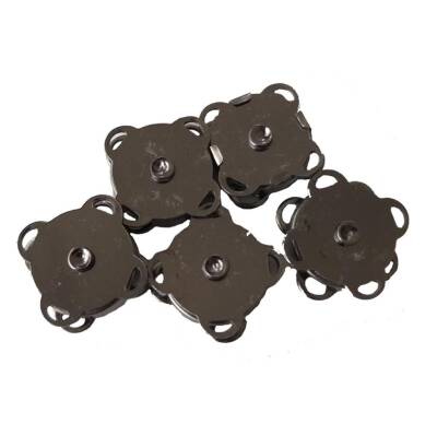 Angel Çanta Aksesuar Örgü Çantaya Mini Dikmeli Mıknatıs Füme Renk 5Li Paket - 1