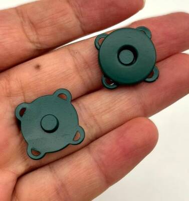 Angel Çanta Aksesuar Yeşil Dikilebilir Mıknatıslı Çıtçıt - 1