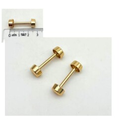 Angel Çanta Aksesuar 3 Cm Vidalı Böce Light Golden Renk (Halter) 2 Adet - Angel Çanta Aksesuar