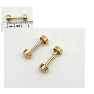 Angel Çanta Aksesuar 3 Cm Vidalı Böce Light Golden Renk (Halter) 2 Adet - 1