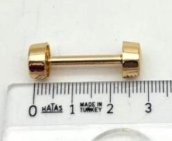Angel Çanta Aksesuar 3 Cm Vidalı Böce Light Golden Renk (Halter) 2 Adet - 2