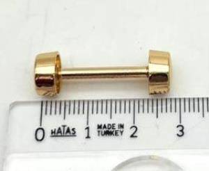 Angel Çanta Aksesuar 3 Cm Vidalı Böce Light Golden Renk (Halter) 2 Adet - 2