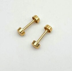 Angel Çanta Aksesuar 3 Cm Vidalı Böce Light Golden Renk (Halter) 2 Adet - 3