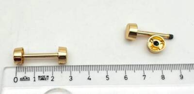 Angel Çanta Aksesuar 3 Cm Vidalı Böce Light Golden Renk (Halter) 2 Adet - 4